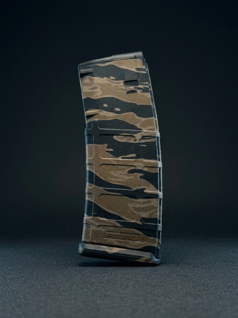 Desert Tiger Stripe Laser Engraved PMAG