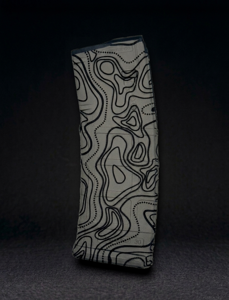 Gray Fill Topo Laser Engraved PMAG