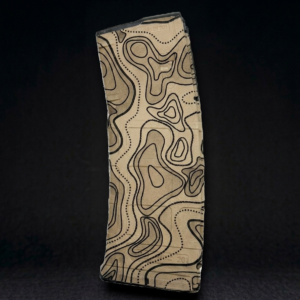 Tan Fill Topo Laser Engraved PMAG